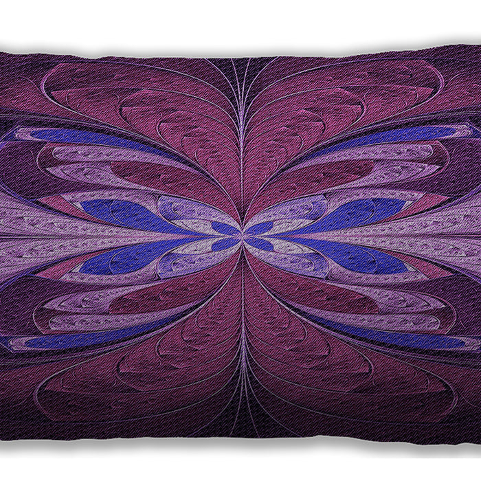 Patterned Rectangular Medium Orchid Purple Lumbar Throw Pillow, 13 inch by 19 inch, lbpat1378pur