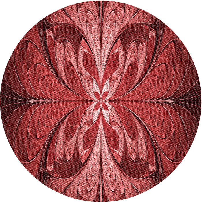 Square Patterned Red Rug, pat1378rd
