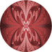 Square Patterned Red Rug, pat1378rd