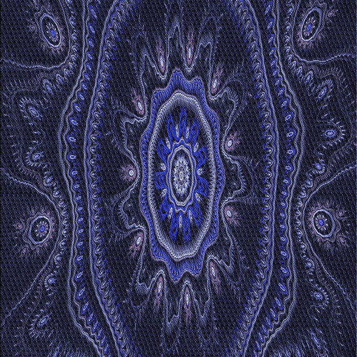Patterned Deep Periwinkle Purple Rug, pat1379blu