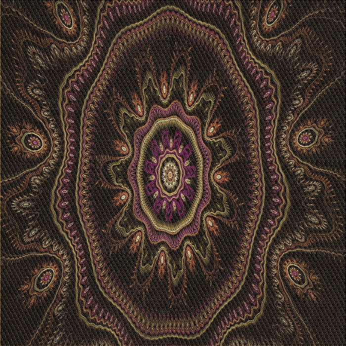 Round Patterned Red Brown Rug, pat1379brn