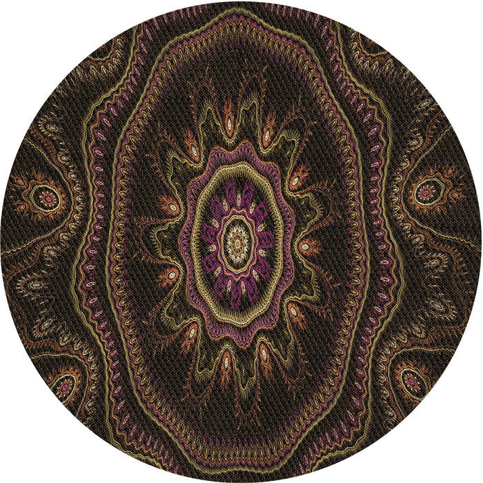 Square Patterned Red Brown Rug, pat1379brn