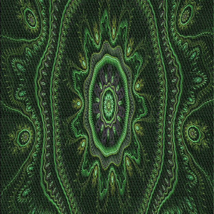 Patterned Black Rug, pat1379grn