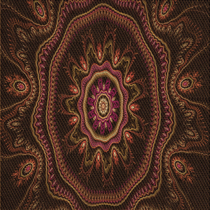 Round Machine Washable Transitional Saddle Brown Rug, wshpat1379org