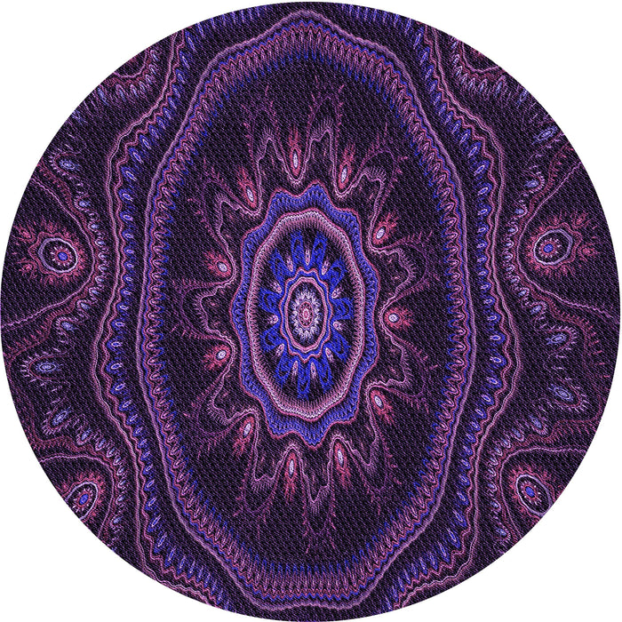 Square Patterned Deep Purple Rug, pat1379pur