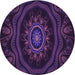 Square Patterned Deep Purple Rug, pat1379pur