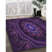 Patterned Deep Purple Rug in Family Room, pat1379pur