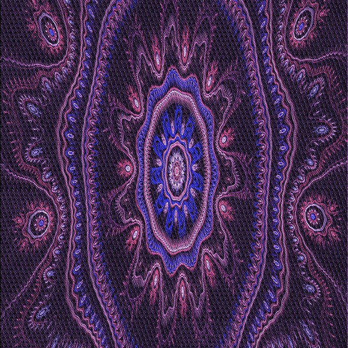 Patterned Deep Purple Rug, pat1379pur