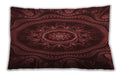 Patterned Rectangular Fire Brick Red Lumbar Throw Pillow, 13 inch by 19 inch, lbpat1379rd