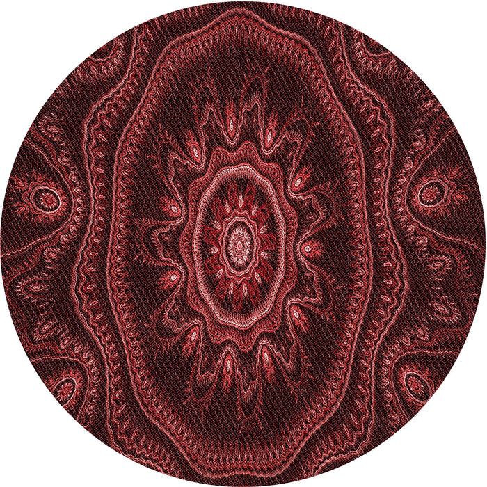 Square Patterned Fire Brick Red Rug, pat1379rd