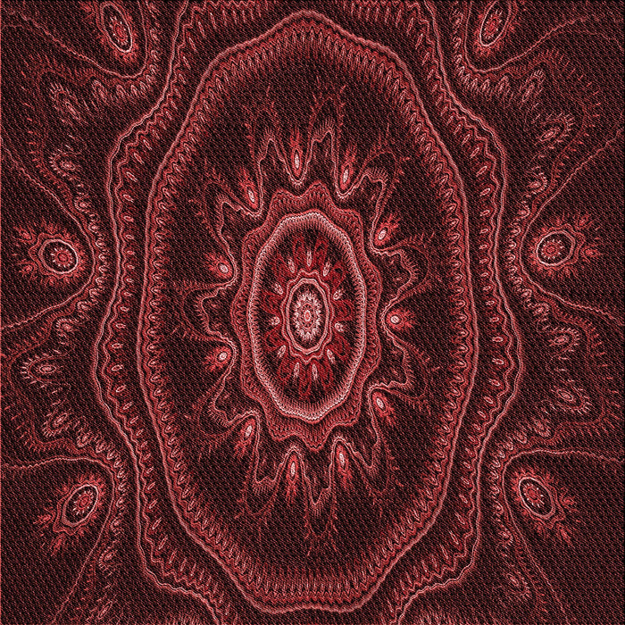 Round Machine Washable Transitional Fire Brick Red Rug, wshpat1379rd