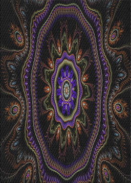 Patterned Black Novelty Rug, pat1379