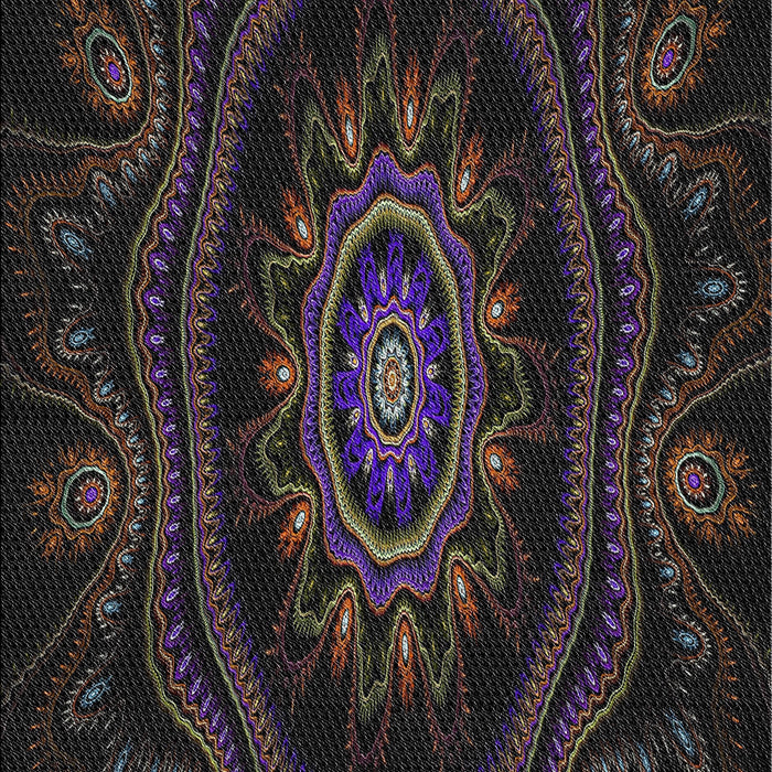 Patterned Black Novelty Rug, pat1379