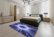 Patterned Sky Blue Rug in a Bedroom, pat138blu