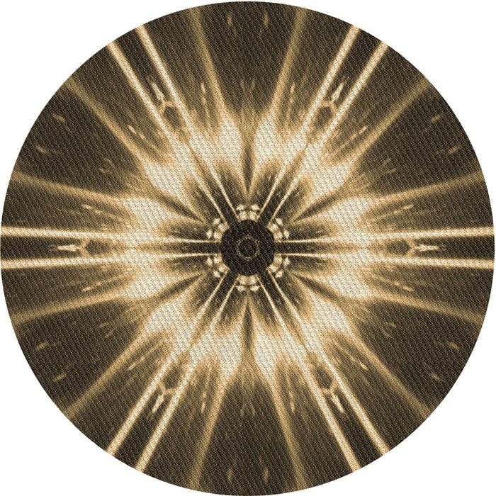 Square Patterned Milk Chocolate Brown Rug, pat138brn