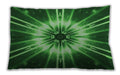 Patterned Rectangular Deep Emerald Green Lumbar Throw Pillow, 13 inch by 19 inch, lbpat138grn