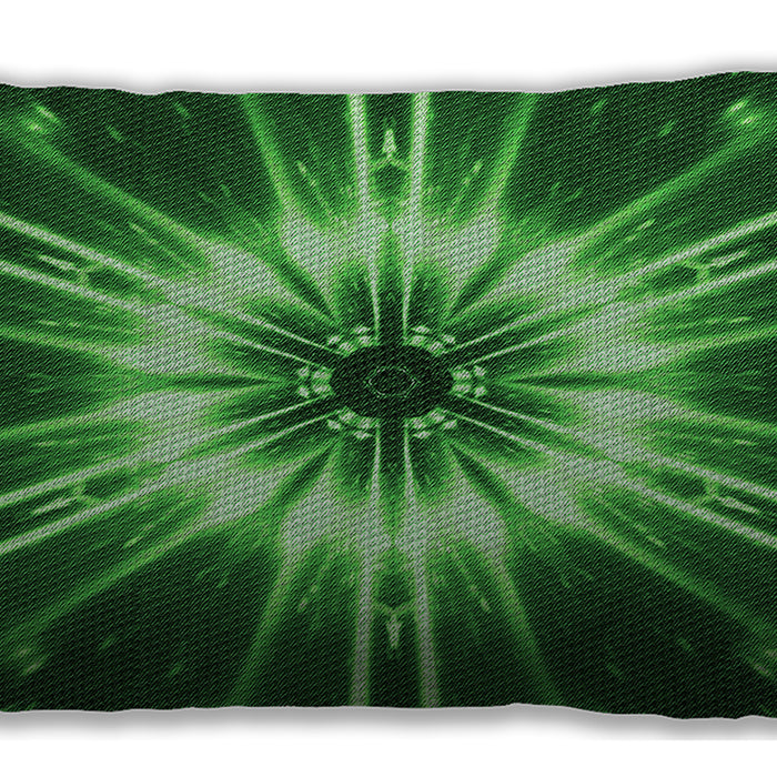Patterned Rectangular Deep Emerald Green Lumbar Throw Pillow, 13 inch by 19 inch, lbpat138grn