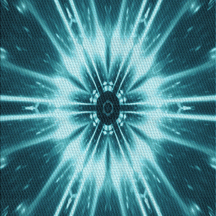 Patterned Medium Teal Green Rug, pat138lblu