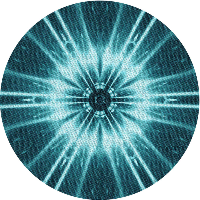 Square Machine Washable Transitional Medium Teal Green Rug in a Living Room, wshpat138lblu