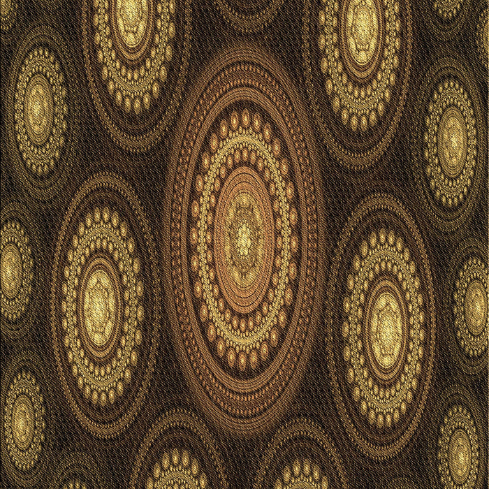 Patterned Black Brown Rug, pat1380brn