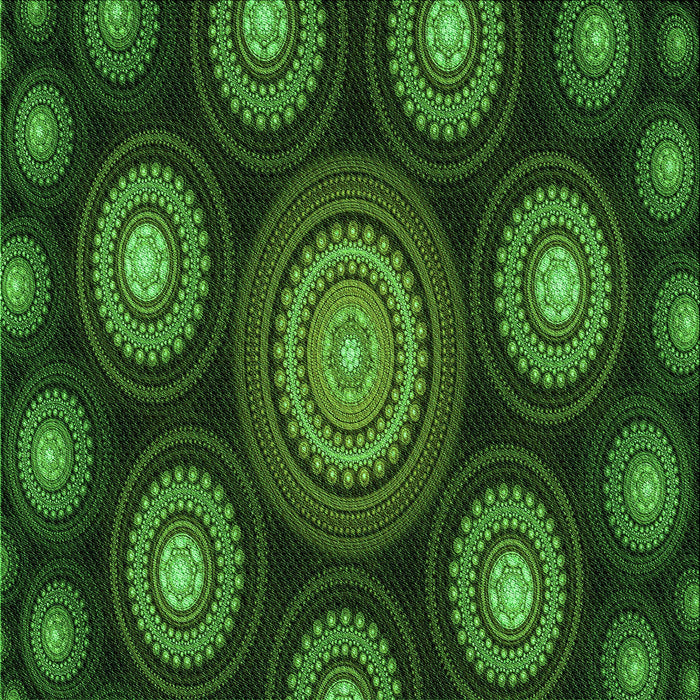 Sideview of Patterned Dark Lime Green Rug, pat1380grn