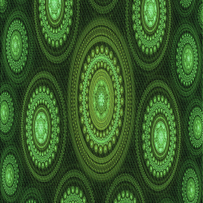 Square Patterned Dark Lime Green Rug, pat1380grn