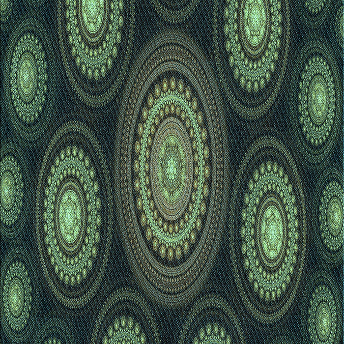 Machine Washable Transitional Dark Forest Green Rug, wshpat1380lblu