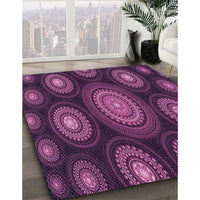 Patterned Orchid Purple Rug, pat1380pur