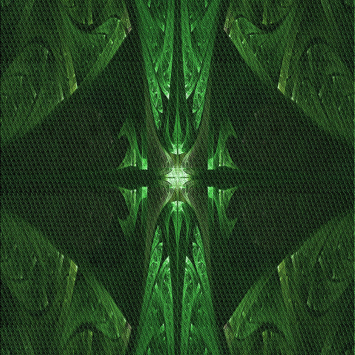 Patterned Green Rug, pat1381grn