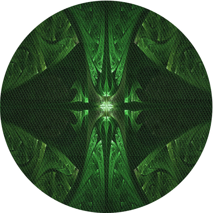 Square Patterned Green Rug, pat1381grn