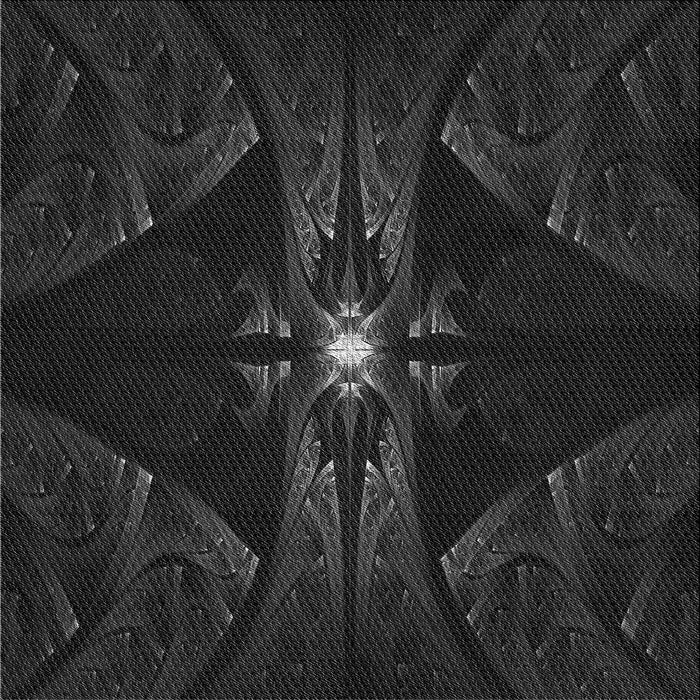 Round Patterned Midnight Gray Rug, pat1381gry