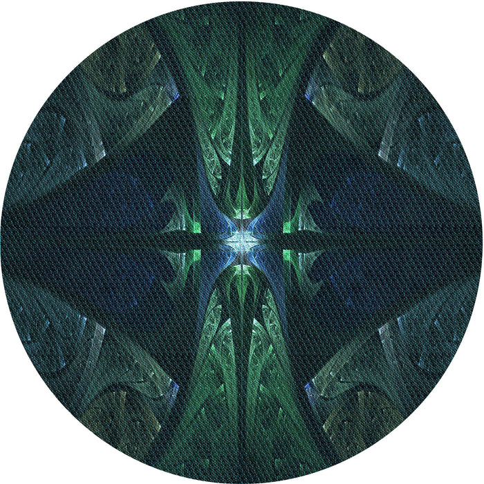 Square Patterned Black Rug, pat1381lblu