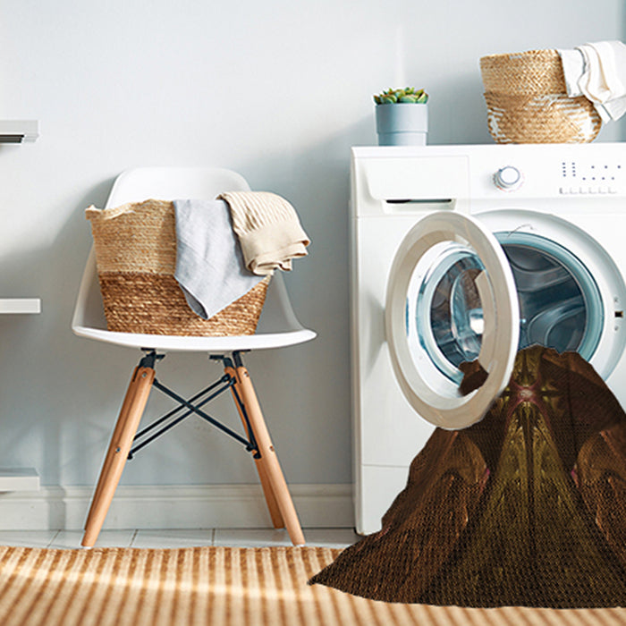 Machine Washable Transitional Saddle Brown Rug in a Washing Machine, wshpat1381org