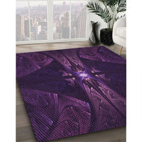 Patterned Deep Purple Rug, pat1381pur