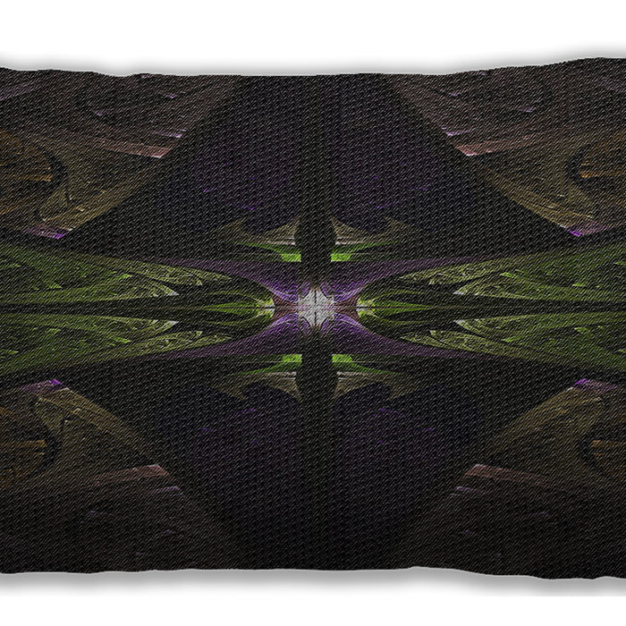 Patterned Rectangular Black Lumbar Throw Pillow, 13 inch by 19 inch, lbpat1381