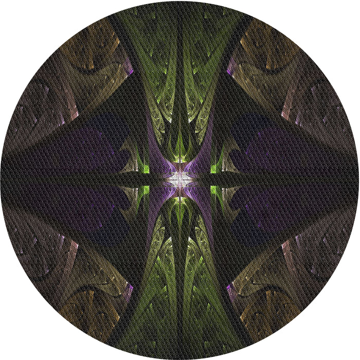 Square Machine Washable Transitional Black Rug, wshpat1381