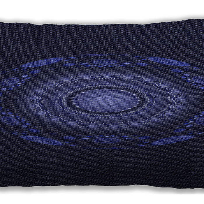 Patterned Rectangular Deep Periwinkle Purple Lumbar Throw Pillow, 13 inch by 19 inch, lbpat1382blu