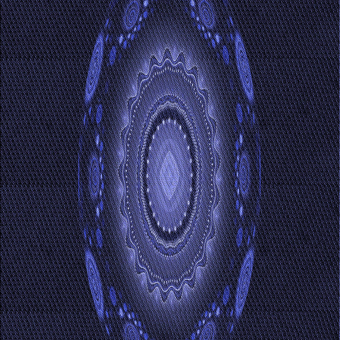 Patterned Deep Periwinkle Purple Rug, pat1382blu