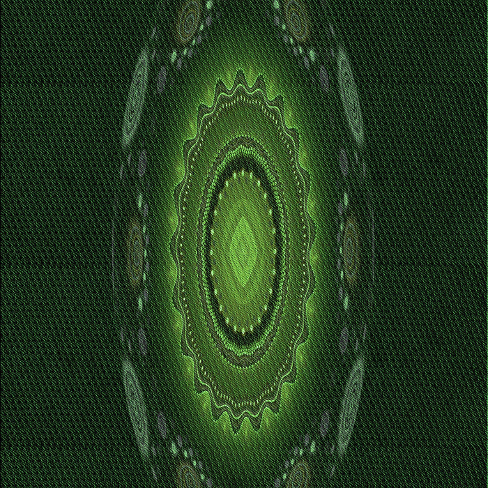 Patterned Deep Emerald Green Rug, pat1382grn