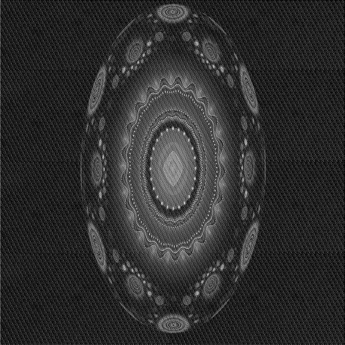 Round Machine Washable Transitional Black Rug, wshpat1382gry