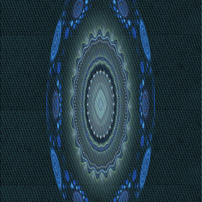 Patterned Black Rug, pat1382lblu