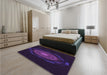 Patterned Deep Purple Rug in a Bedroom, pat1382pur