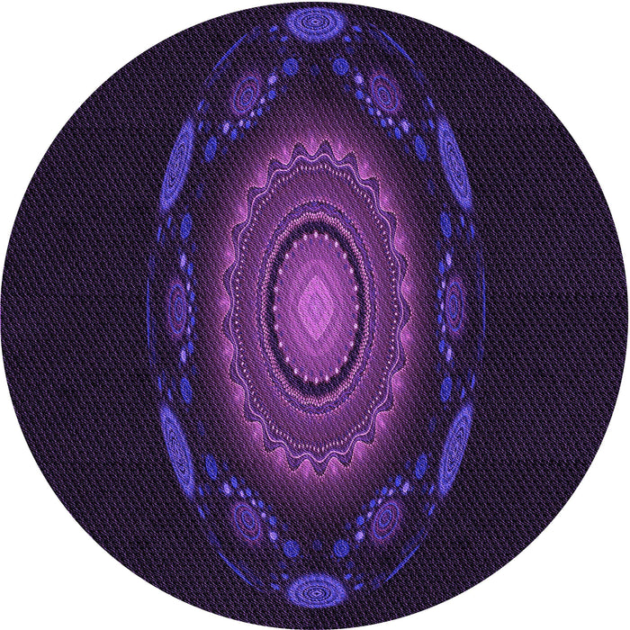 Square Patterned Deep Purple Rug, pat1382pur