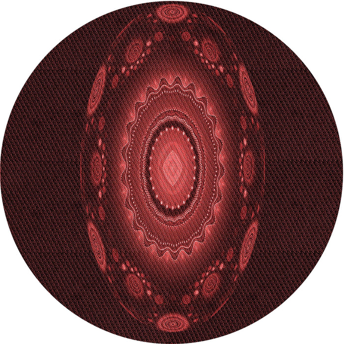 Square Machine Washable Transitional Saffron Red Rug in a Living Room, wshpat1382rd