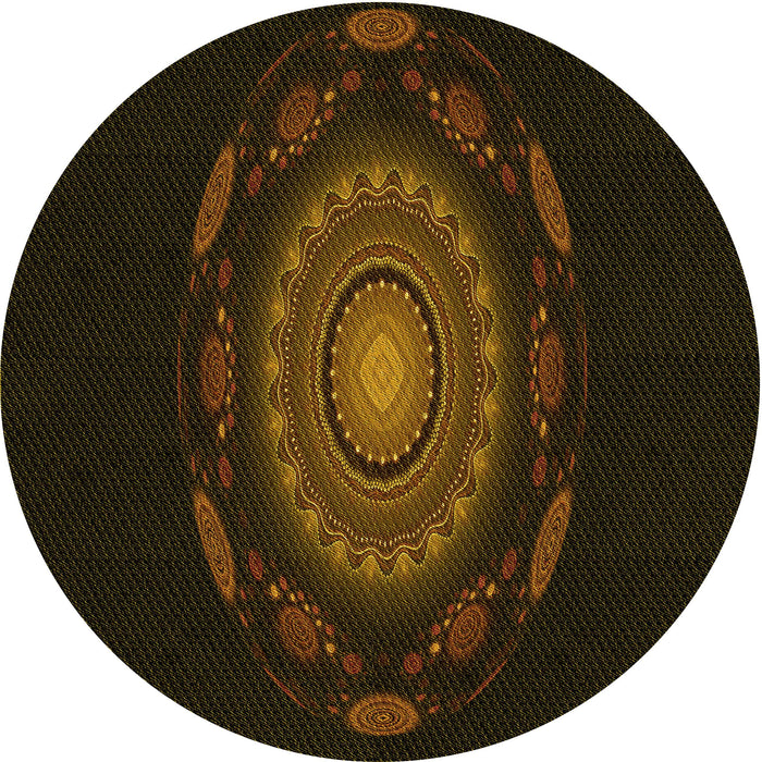 Square Patterned Dark Bronze Brown Rug, pat1382yw