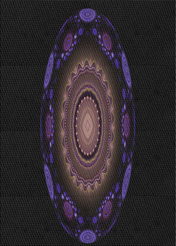Patterned Black Novelty Rug, pat1382