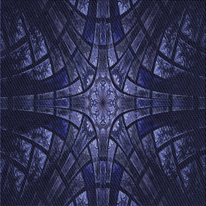 Round Patterned Deep Periwinkle Purple Rug, pat1383blu
