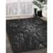 Machine Washable Transitional Black Rug in a Family Room, wshpat1383gry