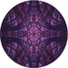 Square Machine Washable Transitional Deep Purple Rug in a Living Room, wshpat1383pur