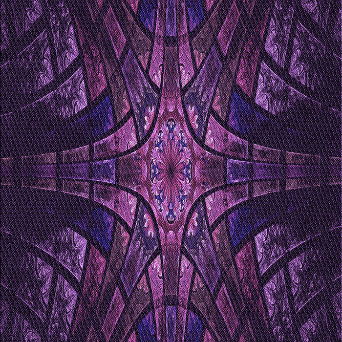 Machine Washable Transitional Deep Purple Rug, wshpat1383pur